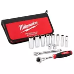 Набор ручных инструментов Milwaukee 48229001, set de chei tubulare 3/8