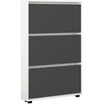 Полка для обуви Mobildor-Lux Leo Slim 100x16x125H cm White/Anthracite
