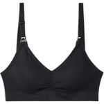 Sutien pentru alaptat Premaman HADBAD-NOI-T04 Sutien pentru alaptare fara cusaturi Negru, mărimea 4