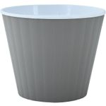 Ghiveci pentru flori Aleana 114036 Ibis cu fund dublu 17,9x14,7cm, cacao/white