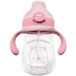 Cană cu pai Kikka Boo 31302020101 Cana din tritan cu varf moale Bear with Me Pink, 300 ml