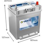 Acumulator auto Varta 40AH 330A(JIS) клемы 0 (187x127x227) S4 030 тонкая клема+борт (540125033K262)