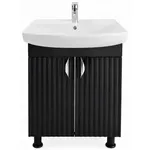Шкаф под умывальник Mashtab 12467 Aqua (CL) cu 2 uși 600x370x850 Negru mat