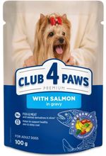 Корм для питомцев CLUB 4 PAWS 24392445 Plic caini in sos somon 24x100g