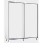 Dulap Mobildor-Lux Aron-S uși glisante din PAL (200x60x220H cm) Alb Brilliant