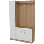 Mobilă pentru antreu Trendy Naturel, AlbTeak, 110x180x32cm (GTR005918)