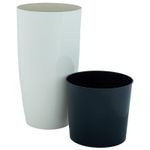 Ghiveci pentru flori Aleana 115044 Alfa d27x51 cm, white rose