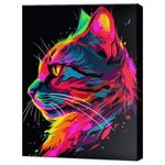 Картина по номерам Art Gallery EX8609 Profil neon al motanului 30x40cm