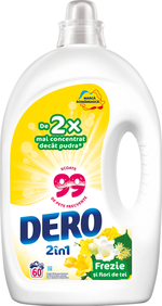 Gel concentrat spalare automata Dero 2in1 Gel Frezie si Flori de Tei 3.0L  (60 spalari)