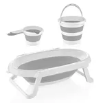 Cădiță BabyJem Set cadita pliabila Anthracite, 3 piese
