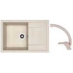 Chiuvetă bucătărie cu bateria Dr.Gans Techno 760 + SanDonna F 1069 bej