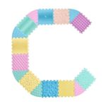 Коврик игровой Ortek 12901 Коврик-пазл ортопедический -массажный Набор 10+6 эл. Пастель