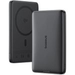 Acumulator extern USB (Powerbank) Baseus E0027201, PicoGo AM41 Ultra-Slim Qi2 Magnetic, Cosmic Black