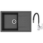 Мойка кухонная со смесителем Dr.Gans Techno 760 + SanDonna F 9995 negru