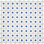 Covoraș de baie Bisk 05197 antiderapant, 45x45, albastru, SIMPLY