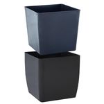 Ghiveci pentru flori Aleana 115084 Cvadro 22x22x21 cm, granit