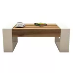 Măsuţă cafea Trendy Venus, Nuc, Crem 102x37x60cm