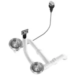 Sifon pentru chiuvetă bucătărie Helika-AquaSanita AQF-003V Stainless Steel + Plastic