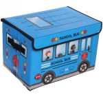 Coș de jucării „School Bus” Blue