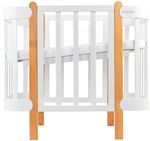 Кроватка Ingvart 45984520006 Nika, Alb/Natural 60x120cm