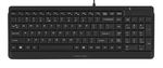 Keyboard A4Tech FK15, Full-Size Compact Design,FN Multimedia, Laser Engraving,Splash Proof,Black,USB