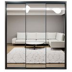 Шкаф Bayro Parma 2000x2250x600 антрацит, купе