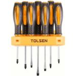 Набор ручных инструментов Tolsen Set 7 surubelnite SL4.5x90/SL5,5x100/SL7x125/PH1x80/PH2x100/PZ1x80/PZ2x100 (20195)