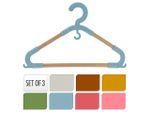 Набор вешалок для одежды деревянных Storage 3шт 31-18cm, 6 цветов