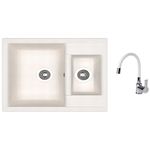 Chiuvetă bucătărie cu bateria Dr.Gans Astra 620 + SanDonna F 9995 alb