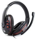 GMB Gaming Headset GHS-402, 40mm driver, 20-20000Hz, 32 Ohm, 105 db, 0.225g, 3.5mm, Black/Red