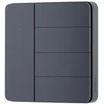 Выключатель электрический Aqara Z1 PRO - 4 клавиши (с нулём и без) квадратный подрозетник, чёрный (ZNQBKG45LM)