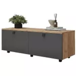 Тумба напольная для TV Mobildor-Lux ZEN (120x35x38H cm) Sonoma/Anthracite