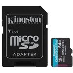 Card de memorie flash Kingston SDCG3/64GB, microSD Class10 A2 UHS-I U3 (V30)