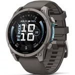 Ceas inteligent Garmin Fenix 9, 47mm, Bare Ti, Pebble Gray Band (010-04762-01)