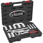 Set de unelte de mână Vigor V6452, сервисные ключи для разборки/ сборки стоек, 14 пр.