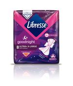 Прокладки Libresse Goodnight Ultra Large - 6 капель (8 шт)