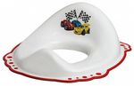 Детский горшок Bisk 07771 Reductor wc p/u copii cu cauciuc antiderapant, alb (desen masini)
