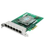 PCI-e Intel Server Adapter Intel I350AM4,  6 Copper Port 1Gbps