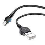 Cablu telefon mobil Hoco S8MGNMCBK USB to Micro USB S8 Magnetic 2.4A 1.2m, Black