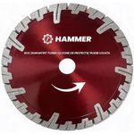 Disc de tăiere Hammer 40256 diamant, d230х3,2x8x22,2mm, Turbo, taiere la uscat