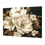 Tablou pe numere Ideyka KHO3271 40x50cm Eco, Tandrete alba cu vopsele metalic extra