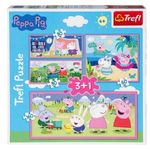 Головоломка Trefl 90997 Puzzles 3+1 Peppa Pig