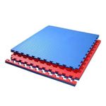 Saltea sportivă miscellaneous 2455 Tatami mat Eva 2x100x100cm 110kg/m3 (albastru-rosu)
