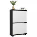 Raft pentru încălțăminte Mobildor-Lux Leo Slim 50x16x86H cm Anthracite/White