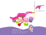Набор игрушек для песка в розовой тележке 7ед, 60X26cm