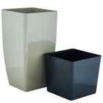 Ghiveci pentru flori Aleana 115037 Cvadro 22x22x41.5 cm, cacao