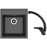 Мойка кухонная со смесителем Dr.Gans Nika 470 + SanDonna F 1069 negru