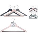 Cuier pentru haine Promstore 53993 Set umerase pentru haine din lemn Storage 3buc, 44x23cm