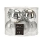 Новогодний декор Promstore 29720 Набор шаров стеклянных 8x70mm, цилиндр, серебряные