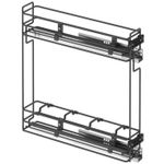 Фурнитура для мебели Starax S-2421-A бутылочница 150мм антр пз ч/в R